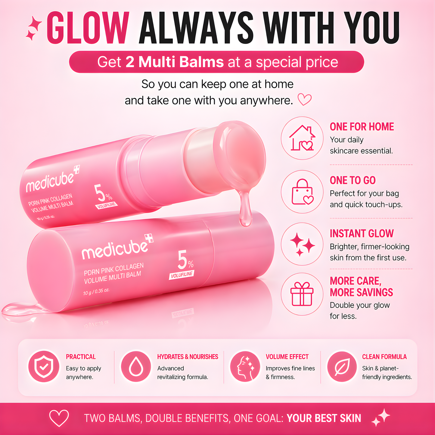 Medicube PDRN Pink Collagen Volumizing Balm